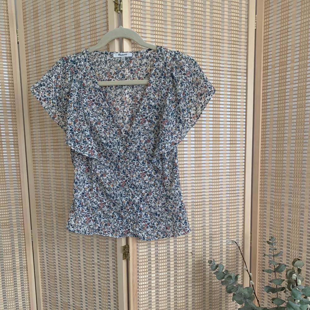 EUC - Madewell Floral Top